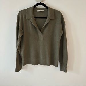 Everlane Cashmere Polo Sweater in Kalamata, Size S